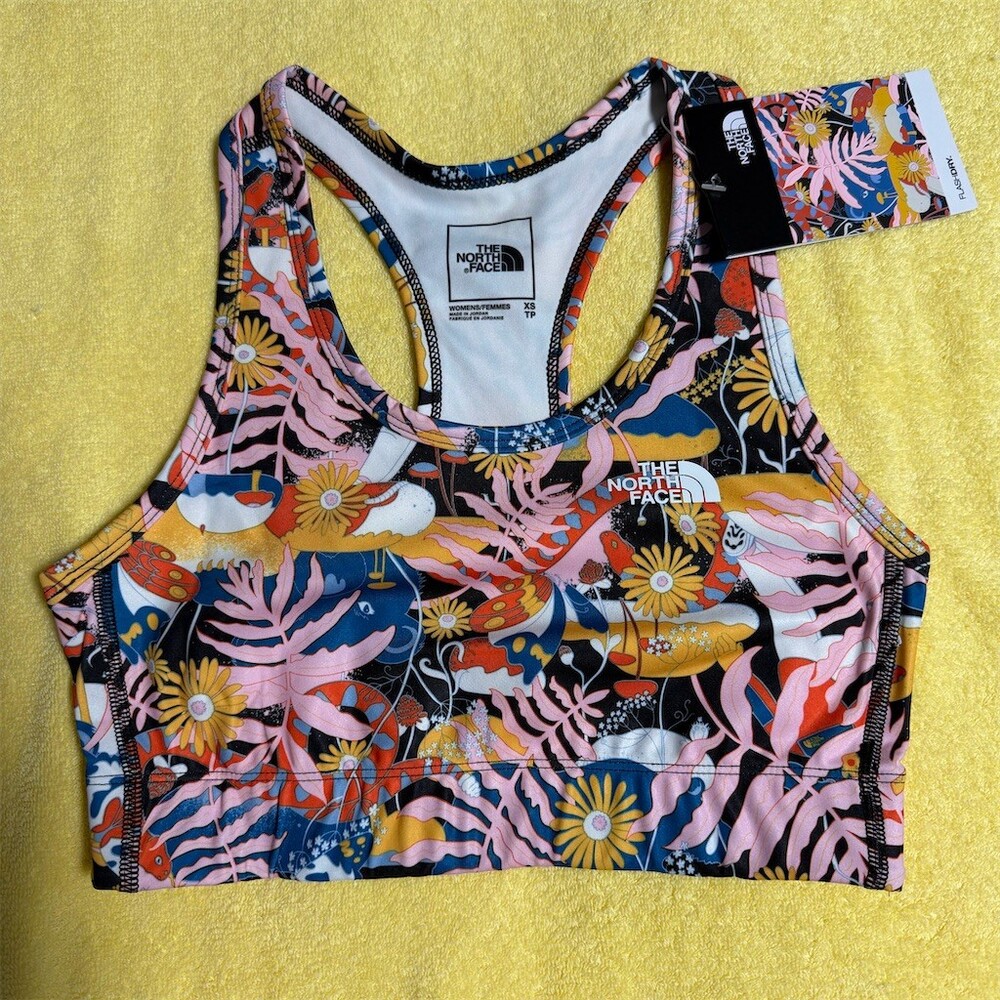 The North Face Sports Bra Womens XS Multicolor Floral Racerback Medium